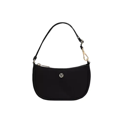 lululemon Переработанный нейлон Сумка через плечо Мини Женский Черный Золото