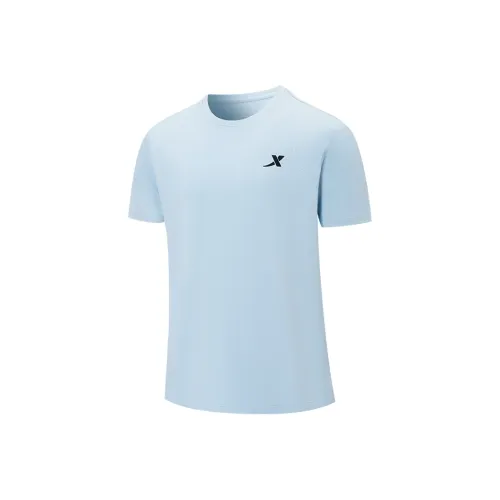 XTEP ZONGXUNXILIE Бег T Рубашка Мужская Жаккард Синий