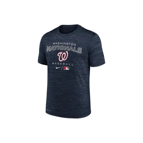 nike Dri Fit Velocity Practice MLB Washington Nationals T-Shirt Мужской Морской синий