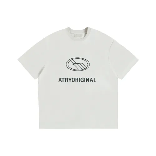 Atry Минималистичный A Word Logo Series T-Shirt Унисекс Бежевый Абрикос