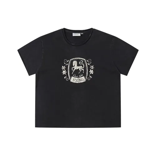 Profound Выстиранный Черный Мужская Футболка