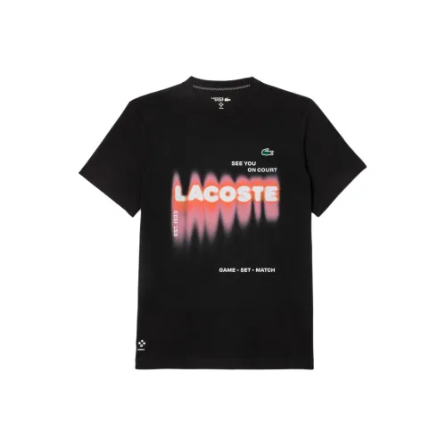 LACOSTE x DANNIER·MEIDEWEIJIEFU Коллаборационная футболка мужская черная