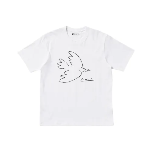 UNIQLO x Picasso Коллаборация PICASSO SS25 T-Рубашка Унисекс Белый