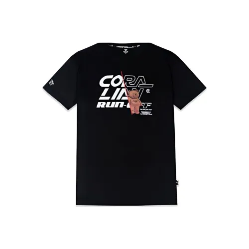 CORALIAN Черная унисекс футболка
