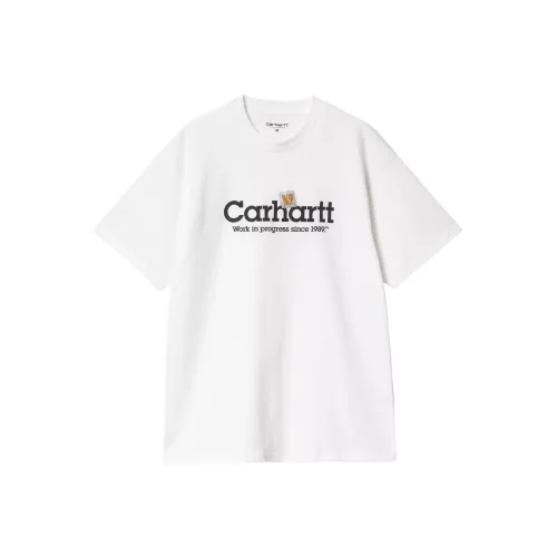 Carhartt WIP FW24 S S Label Script T Shirt T Shirt Unisex White