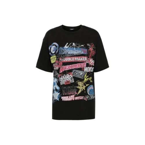 WE11DONE FW24 T-Shirt Унисекс Черный