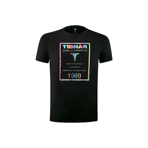 TIBHAR Черный Золотой Мужская T-рубашка