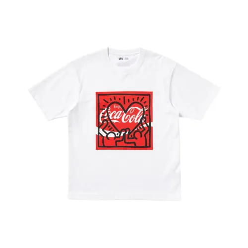 UNIQLO Keith Haring x COCA COLA Коллаборация Белая Унисекс Футболка