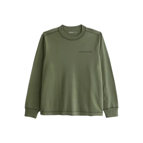 Abercrombie＆Fitch Хаки Зеленая Мужская T-Рубашка