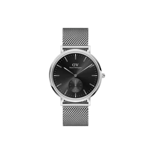 Daniel Wellington Мужские часы Кварцевый механизм Ремешок из нержавеющей стали 40 мм Черный циферблат