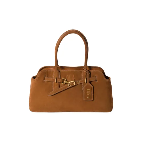 MIU MIU Aventure Телячья кожа Сумка Женская Цвет дубовый Коричневый