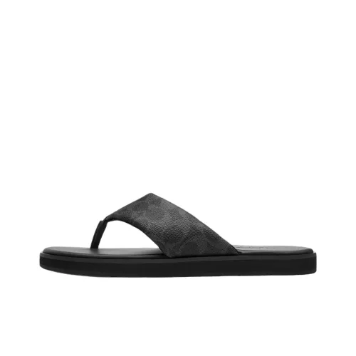 COACH Резиновая подошва Тихий Шлепанцы Мужской Черный