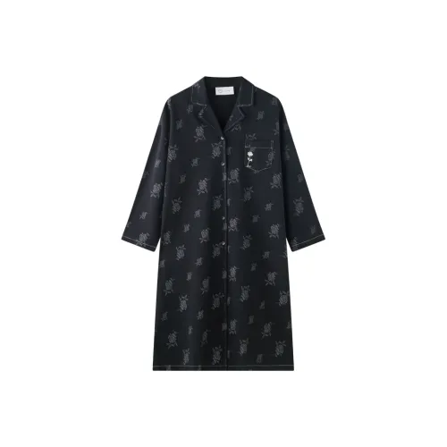 MEONSILL Ночная сорочка Женская Черный Розовый