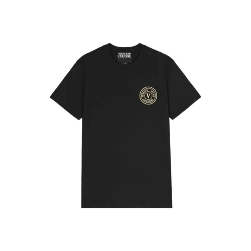 VERSACE JEANS COUTURE SS24 T Рубашка Мужская Черная