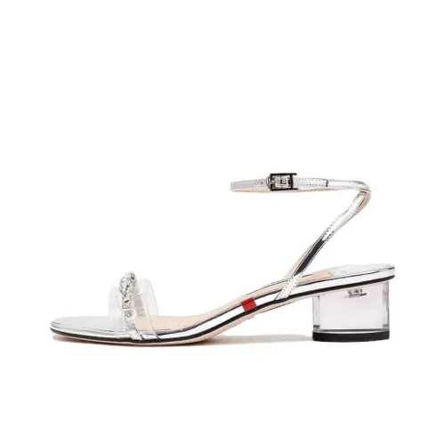 Staccato One Ремешок Сандалии Женские Прозрачные Серебряные