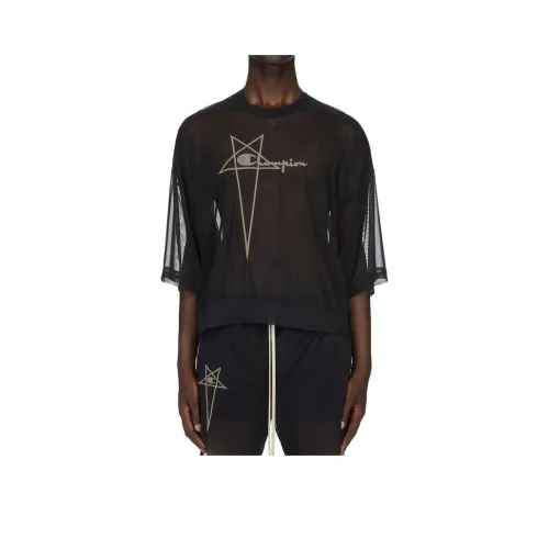 RICK OWENS совместный бренд RO X Champion T Рубашка Мужская Черная