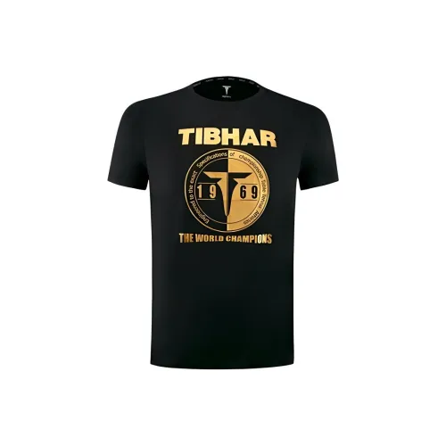 TIBHAR Черный/Золото Мужская T-рубашка