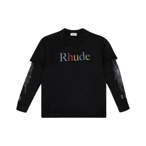 RHUDE Черные Мужские T-Рубашки