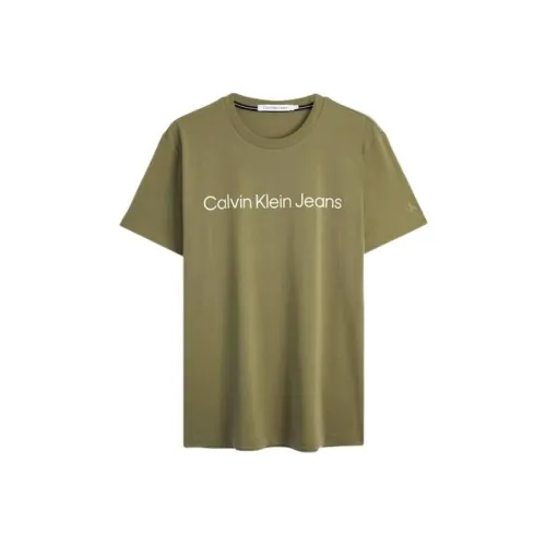 Calvin Klein Overlapping Аромат Зеленый Мужская Рубашка T