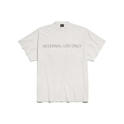 Balenciaga T-Shirt Унисекс Серый Белый