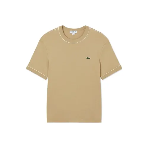 Рубашка LACOSTE Collaboration SS25 T Мужская Молочный Кофейный