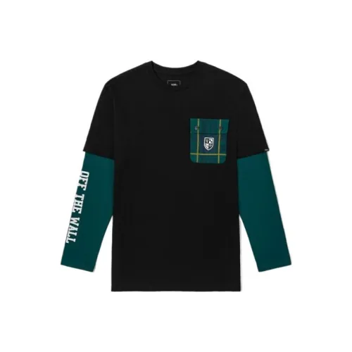 Vans TEE LS T-Shirt Унисекс Черный Зеленый