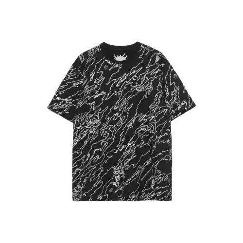 Maharishi Basquiat collaboration Черная унисекс футболка
