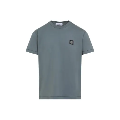 Stone Island Темно-зеленая мужская футболка