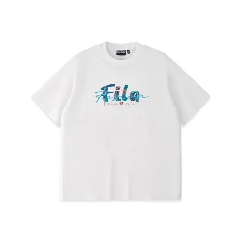 FILA FUSION LIFE T-Shirt Унисекс Стандартный Белый