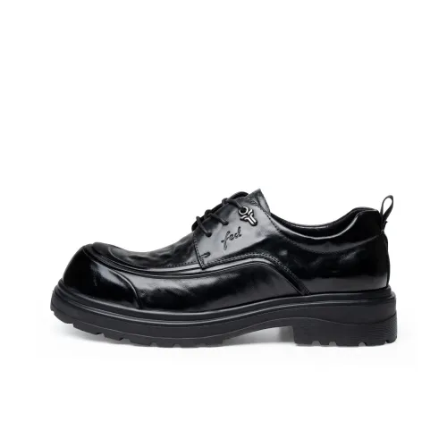 FED Повседневные кожаные туфли низкие черные мужские