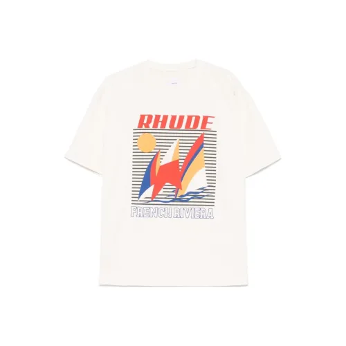 RHUDE Экрю Мужская T-рубашка
