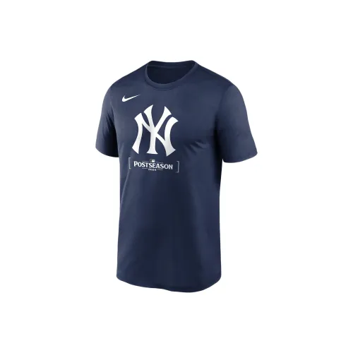 nike x MLB New York Yankees Dri-FIT Постсезон Аутентичная Коллекция Legend T Рубашка Мужская Морской Синий