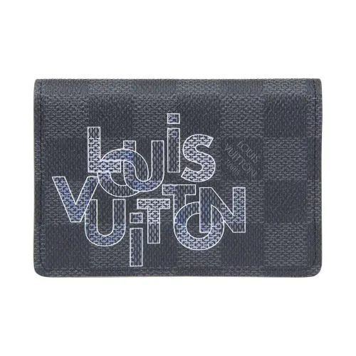 LOUIS VUITTON Damier Графитовый Покрытый холст Кошелек Держатель для карт Стандартный Мужской Серый