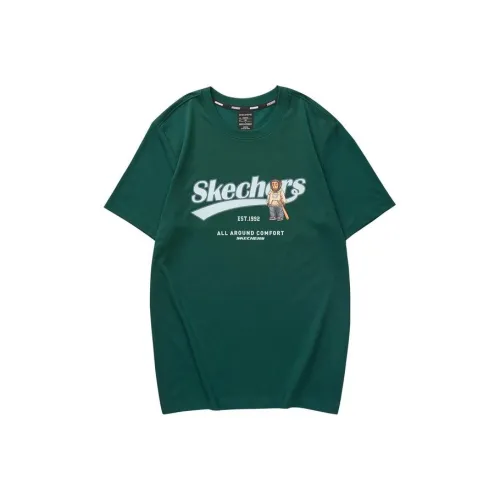 Skechers Funny Monster T-Shirt Мужской Желтый Сосновый Зеленый