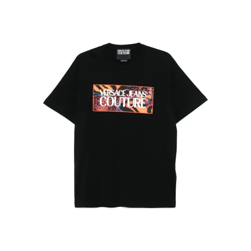 VERSACE JEANS COUTURE SS25 T-Shirt Мужской Черный