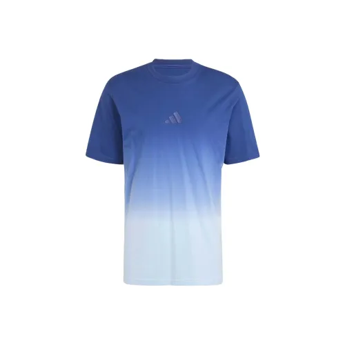 Adidas All Szn Dip Краситель Tee T Рубашка Мужская Синяя