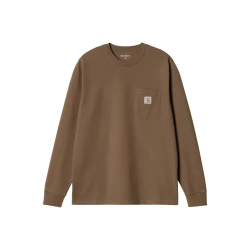 Carhartt WIP SS25 Коричневый Мужской T-Рубашки
