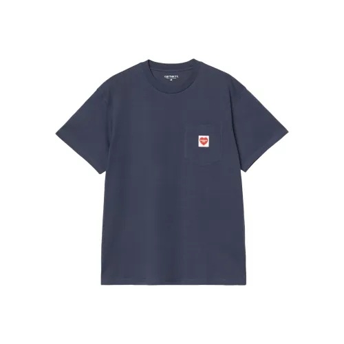 Carhartt WIP S S Pocket Blue Men's T-Shirts Кархартт WIP S S Pocket Синий Мужские Футболки