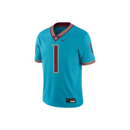 nike Dri Fit College Florida State Seminoles Game Jersey T-Shirt Мужская Deep Turquoise