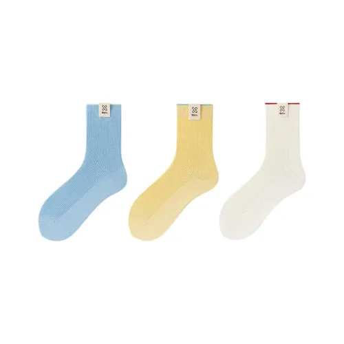 WAJUZHEN Носки Crew Женские 3 упаковки весенний дизайн с буквами