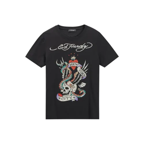 Ed Hardy Черные Мужские T-Рубашки