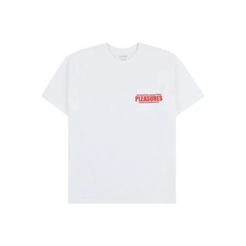 PLEASURES совместная брендированная Белая Мужская T-Рубашка