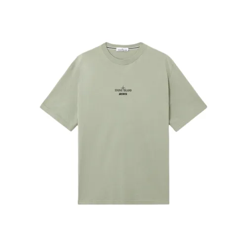 STONE ISLAND Зеленые Мужские T-рубашки