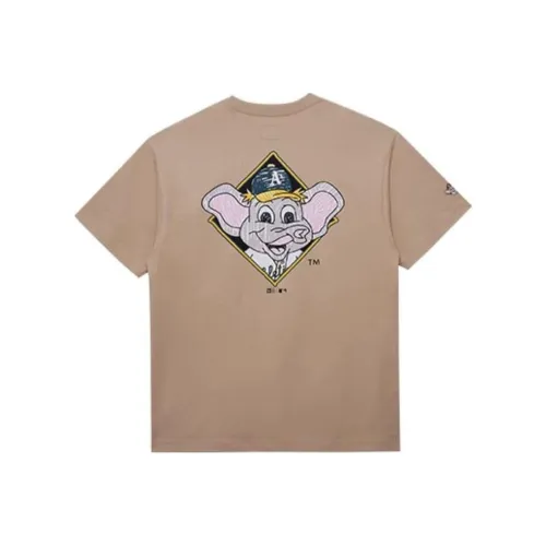 New Era x MLB Base Logo College Renewal Series SS24 Auckland Команда T-Shirt Мужской Хаки