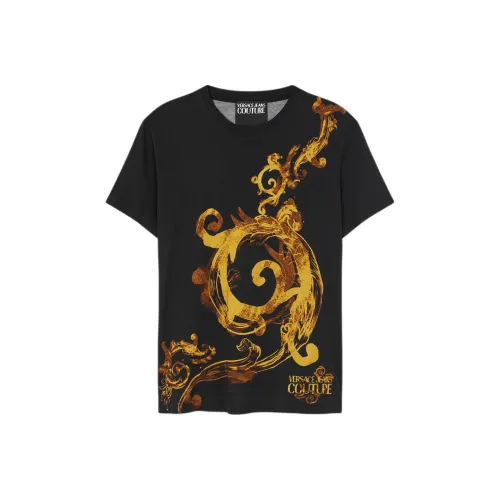 VERSACE JEANS COUTURE SS24 T Рубашка Мужская Черная