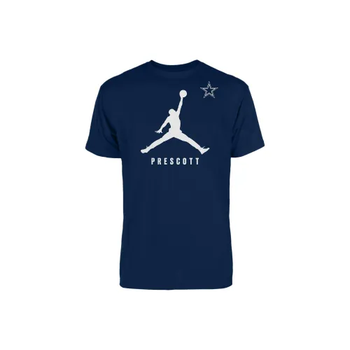 Джордан NFL Dallas Cowboys D4K Dak Prescott T-рубашка Мужская Морской синий