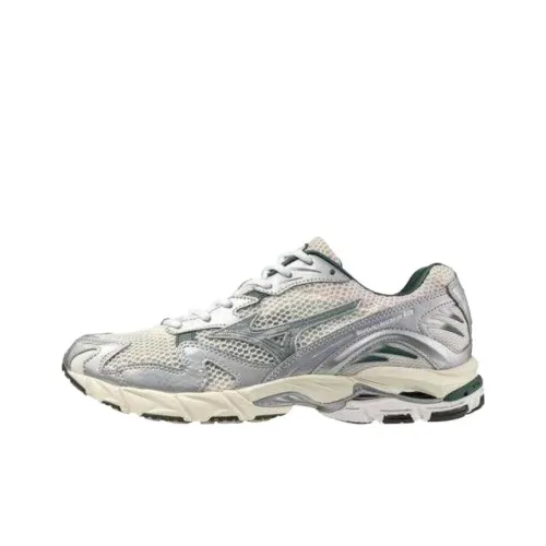 Mizuno Wave Rider 10 Low Топ Беговые кроссовки Унисекс Белый Серебряный