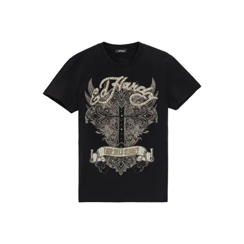Ed Hardy Черные Мужские T-Рубашки
