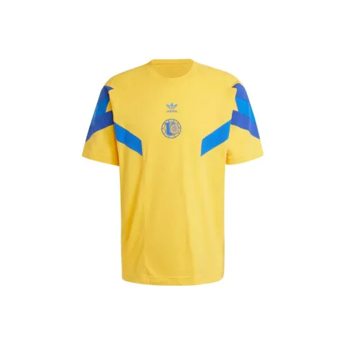Adidas Originals FW24 Tigres UANL T Рубашка Мужская Активная Золотая