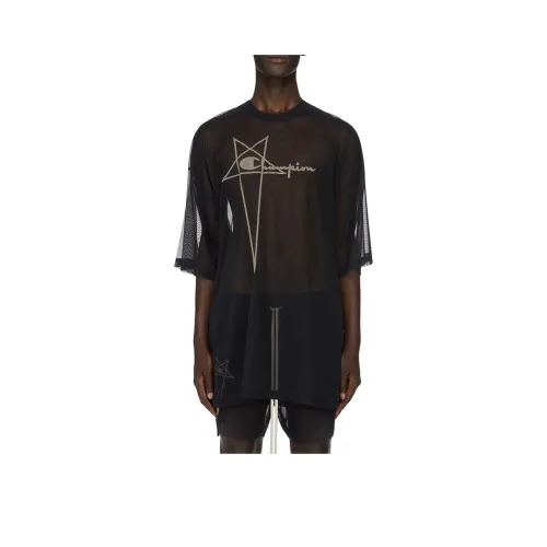 RICK OWENS Champion Co Branded Edition Черные Мужские Рубашки T